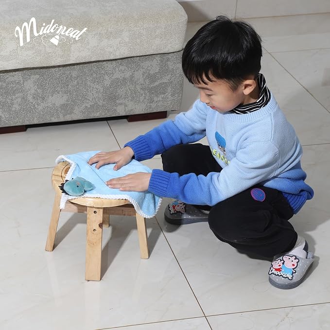 Midoneat Kids Cleaning Toy Set, Mini Child Broom, Mop and Dustpan, Little Housekeeping Helper Set ,Pretend Home Cleaning Play Set for Toddler Height 75-115cm,6pcs (Green)