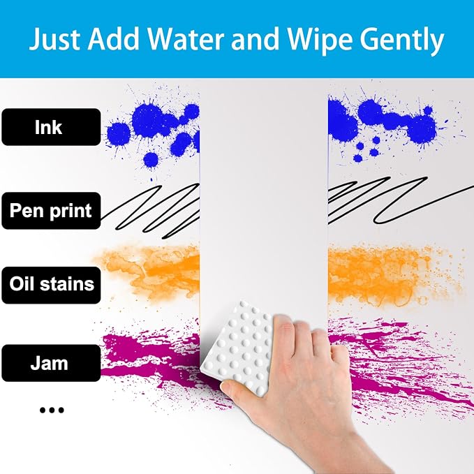 SmilinFit Magic Cleaning Erasers, Kitchen Sponge 10 Pack 2X Density Melamine Sponge Foam Pads, Multi-Functional Car Cleaning Supplies Cleaner for Kitchen, Bathroom, Shower, Window, Wall Cleaner