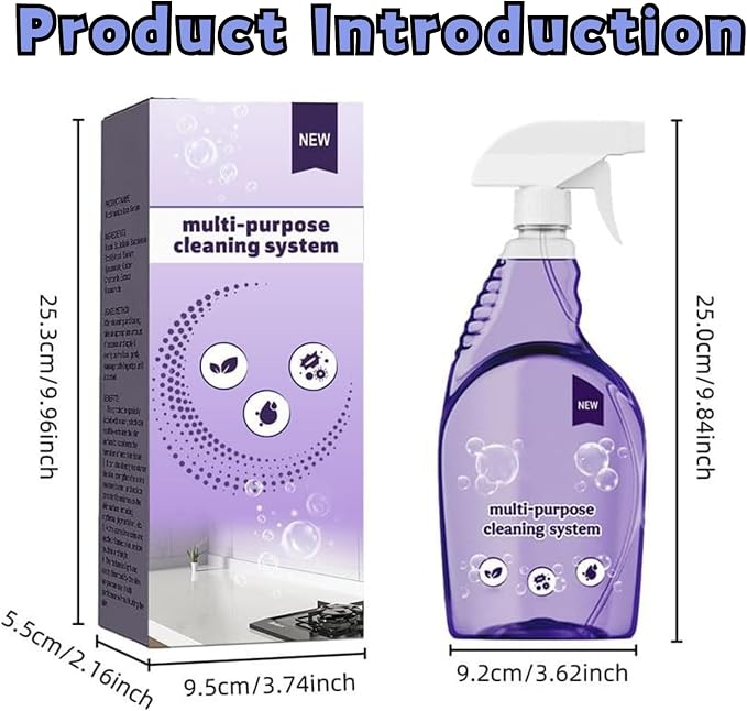 Multi-Purpose Cleaning System,Clean Spray Cleaner For Ovens,Spray Oven Cleaner,Multi-Surface Cleaners With Concentrated Cleaning Tablets,Sided Cleaning Agent Suitable For Households