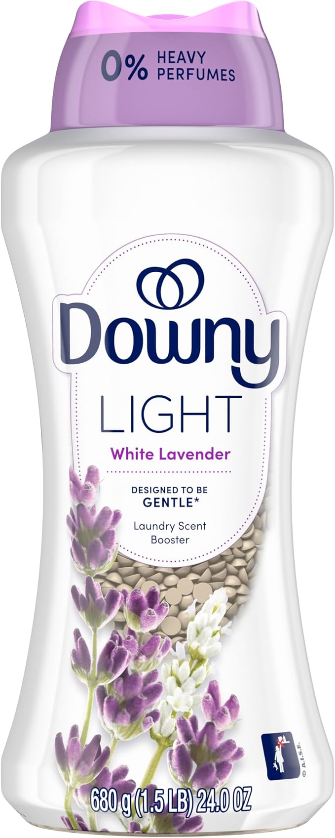 Downy Light Laundry Scent Booster Beads, White Lavender Scent, 24.0 OZ, In-wash fabric beads designed to be gentle with a light boost of scent, No Heavy Perfumes