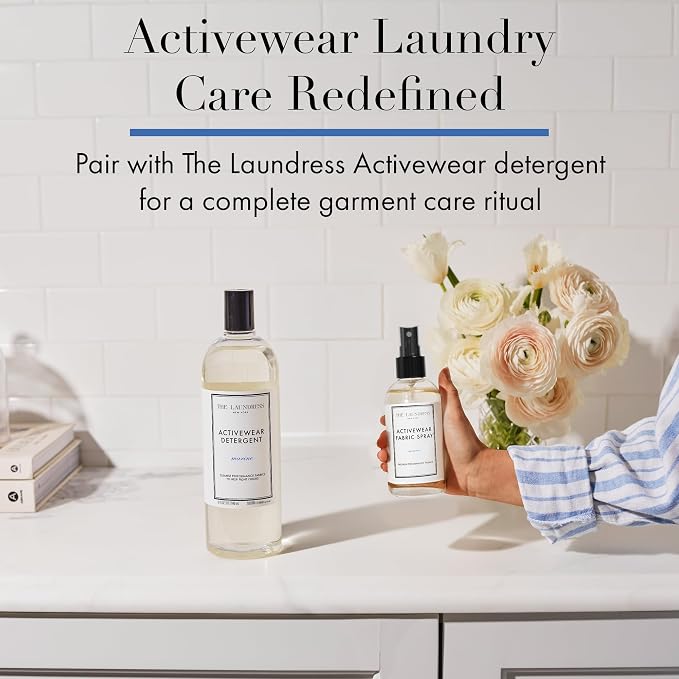 The Laundress Activewear Fabric Refresher Spray, Marine Fragrance, 8 oz | Odor Freshener for Performance Gear, Towels, Tote Bags, Sneakers & Yoga Mats, 48 Hours* of Bright, Energetic Fragrance