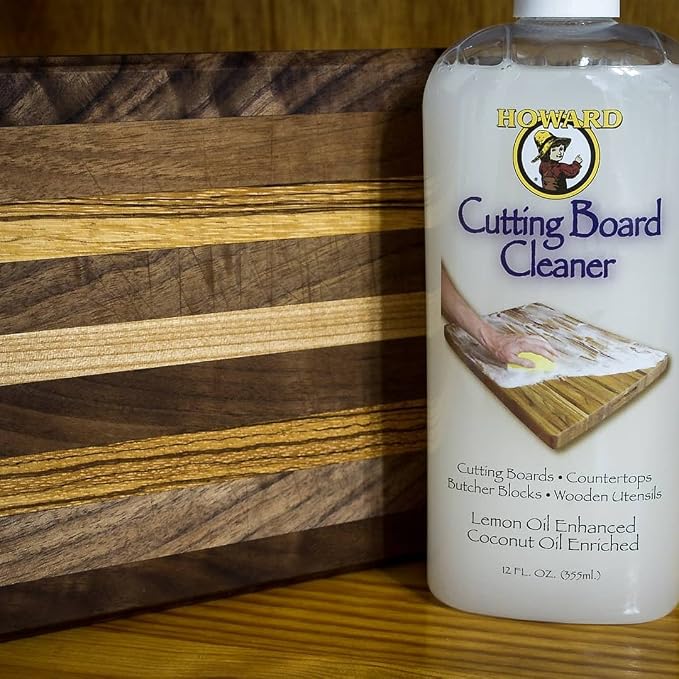 Howard Products CBC012 Wood Cutting Board Cleaner, Wood Cleaner for Wooden Cutting Boards, 12 oz