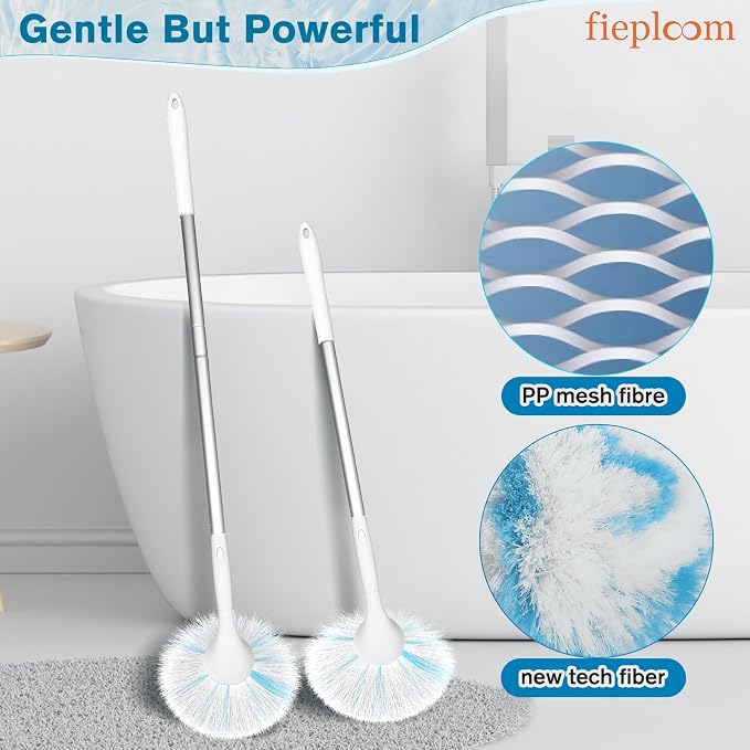 Tub Tile Scrubber Brush with 48" Long Handle, 2026 Version 1 Pc Non-Scratch Soft Tub Mop, All-in-One Adjustable Bathroom Brush for Bathtub, Shower, Sink, Faucet, and Wall Tile（1）