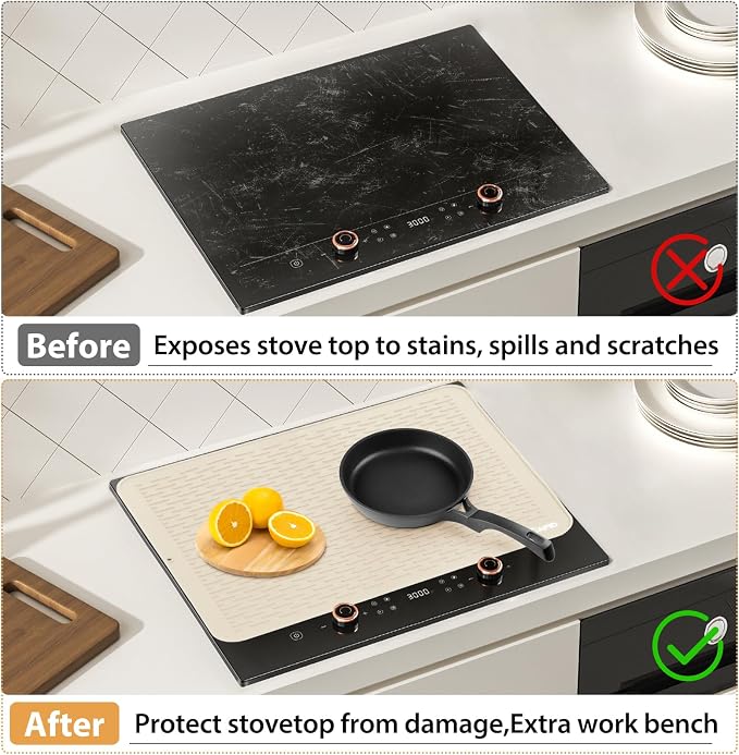Extra Large 30 x 24 Inch Silicone Dish Drying Mat for Dish Drying Rack , Easy Clean Silicone Drying Mat for Kitchen Counter , Non-Slip Dish Drain Mat , Heat Resistant Silicon Dish Mat, Beige, SAPID