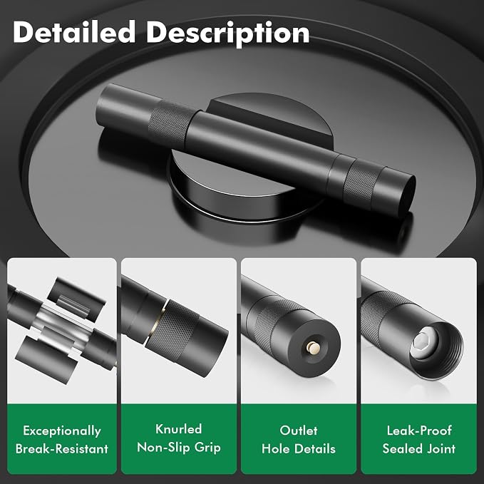 RESTMO Water Hose Nozzle, Heavy Duty Garden Hose Sprayer Nozzle for Outdoor | Metal Hose Nozzle, Anti-Rust Coating, Leak-proof, Adjustable 3 Spray Patterns, Ideal for Patios & Floors & Cars, Black