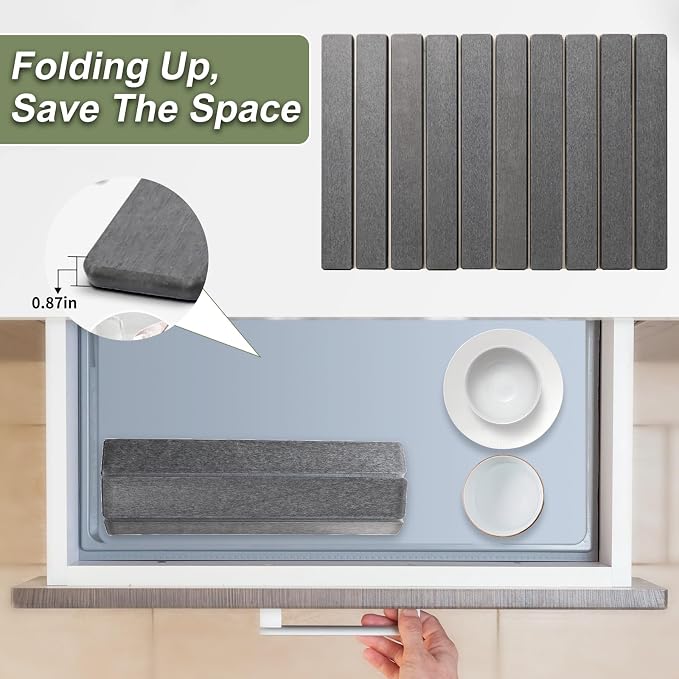 Dish Drying Mat Large Stone Dish Drying Mat For Kitchen Counter Collapsible Quick-Drying Sleek Diatomaceous Versatile Stone Drying Mats For Cups Dishes Bottles Marble (black, 16''X24'')