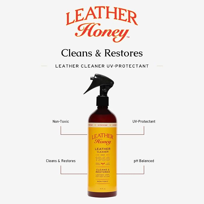 Leather Honey Leather Cleaner — Non-Toxic UV Protection, Made in the USA