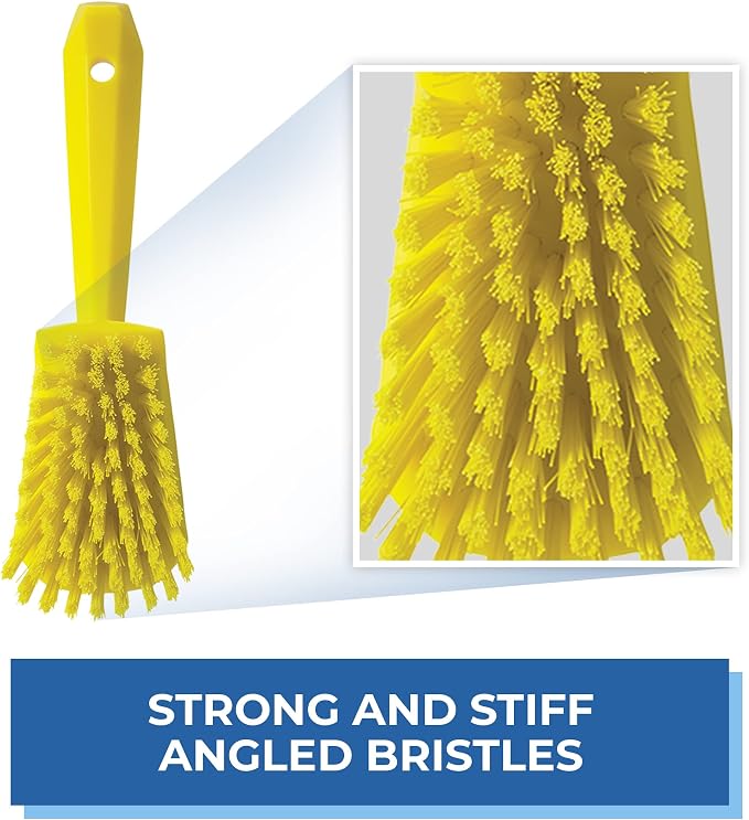 Vikan 41926 Brush,Washing,Stiff,10",PP/PBT,Yellow