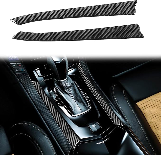 Gear Shift Decoration Sticker Real Carbon Fiber Compatible with Cadillac CTS 2008 2009 2010 2011 2012 2013 Interior Car Trim Accessories