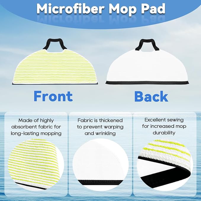 Mop Pads Compatible for Shark RV2610WA RV2620WA RV2410WD AV2610WA | AI Ultra 2- in-1 Matrix Clean Robot Vacuum models Spare Parts Accessories, 8 Mop Pads, 2 HEPA Filter, 4 Side Brushes