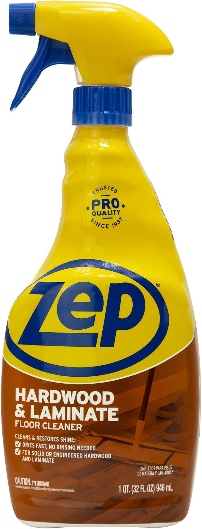 Zep Hardwood and Laminate Floor Cleaner - 32 oz (Case of 12) - ZUHLF32 - Removes Spots, Stains and Scuffs. Cleans and Restores Shine