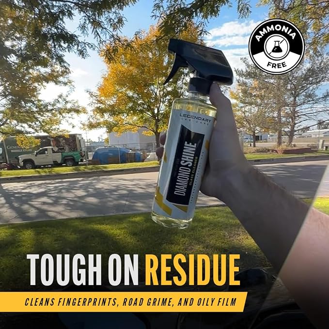 Legendary Glass Cleaner 16oz - Auto Window Cleaner Spray for Car Windows & Windshield - No Streaks, Ammonia-Free, Tint Safe - Interior/Exterior Use