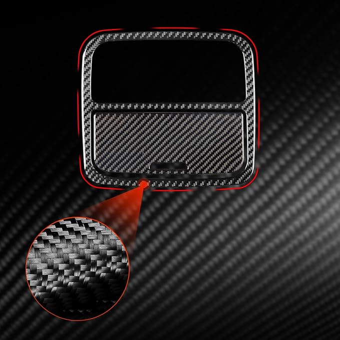 Real Carbon Fiber Trim for Honda Accord Accessories | for 2003 2004 2005 2006 2007，Roof Map Reading Light Panel Cover，Interior Dash Panel，Thick Overlay Sticker Decal