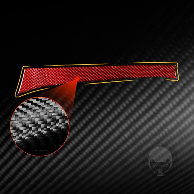 Red Real Carbon Fiber Trim for Nissan Rogue Accessories | for 2014-2020 / Rogue Sport 2017-2022 Co-Pilot Dashboard Cover Sticker Interior Thick Overlay Decal
