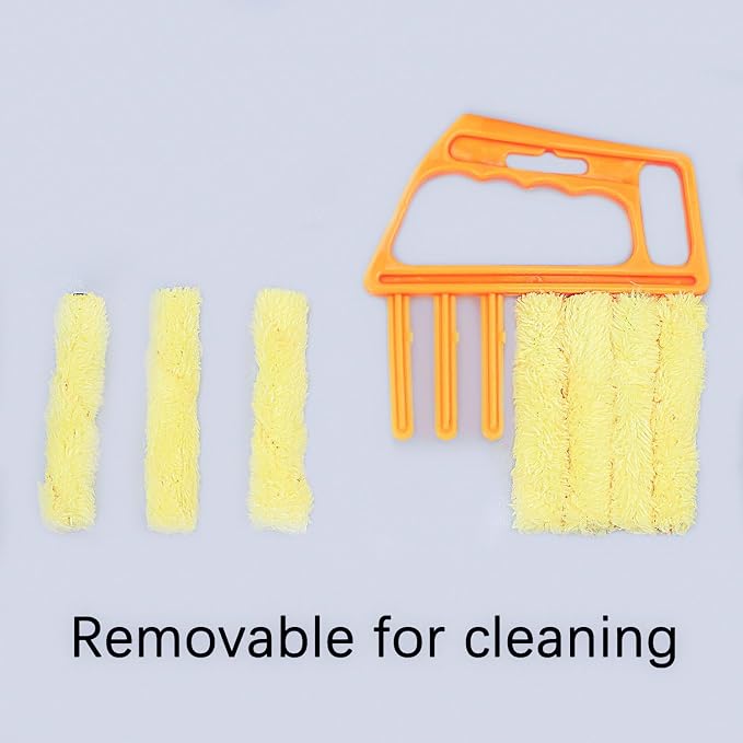 Blind Cleaner Tool, Mini Blind Duster Clean Brush, Dust Venetian Brush, Yellow S13