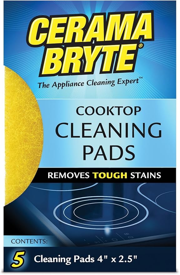 Cerama Bryte Cooktop Cleaning Pads, 50 Count for Glass-Ceramic Surfaces