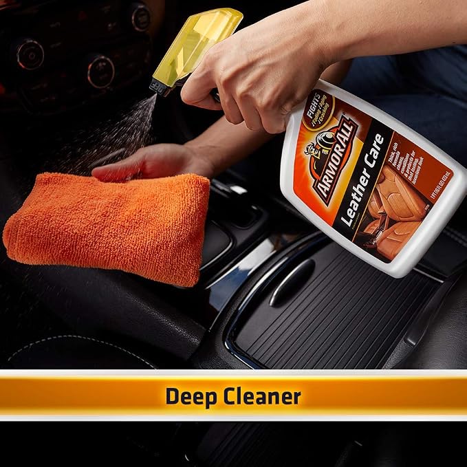 Armor All Car Leather Care Spray, Leather Cleaner and Protectant for Cars, Trucks and Motorcycles, Includes 2 Bottles, 16 Fl Oz Each
