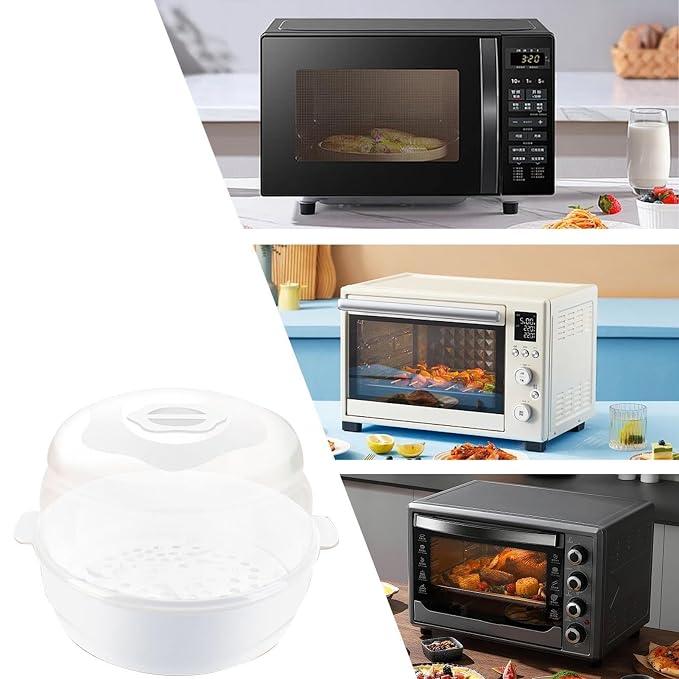Microwave Steam Steriliser – PP ABS 8.86x8.66x6.89 Inches | Bottle Cleaner Microwave Safe High Temperature Case | Bottle Sterilizer Container for Hygienic Cleaning and Home Use