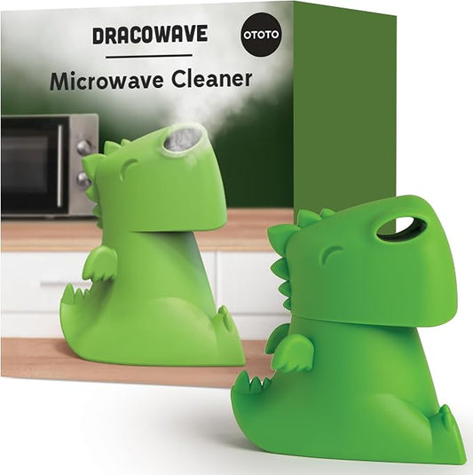 OTOTO NEW Dracowave Microwave Cleaner - Dragon Microwave Steam Cleaner, Cleans Grime in Minutes with Water and Vinegar - Cute Kitchen Gifts Accessories, Funny Kitchen Gadgets, White Elephant Gifts
