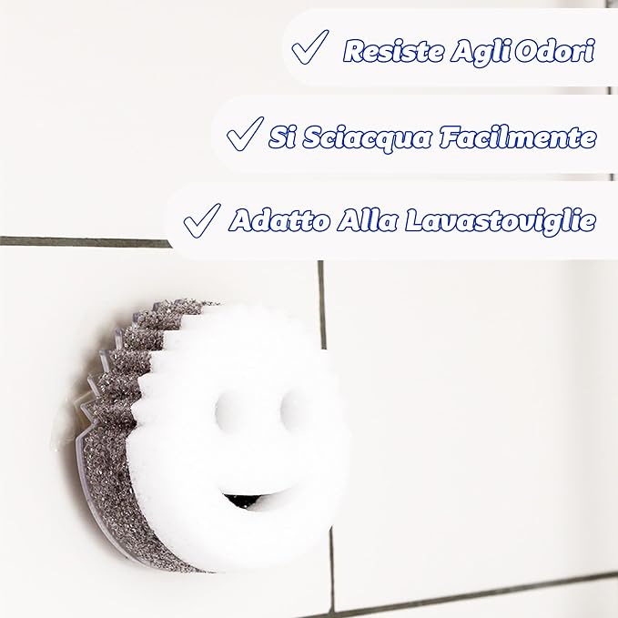 Scrub Daddy Scrub Mommy Style Collection Grey Scrubber Sponge, Dual Sided Cleaning, 1 Count (Pack of 1), SMSTGY