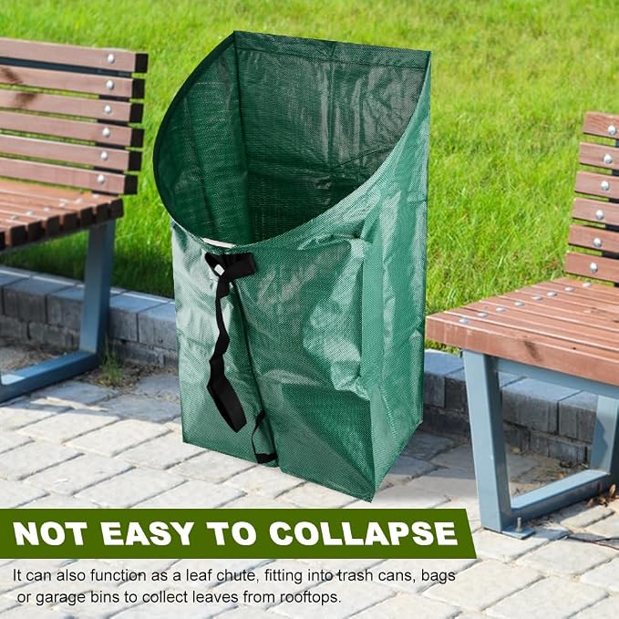 53 Gallon Leaf Collector, Large Yard Dustpan & Reusable Leaf Bag, Foldable Leaves Pick Up Tools Lea-f Loader, Heavy-Duty Lawn Sweeper for Leaves, Trash & Yard Waste(COLOR:Green)