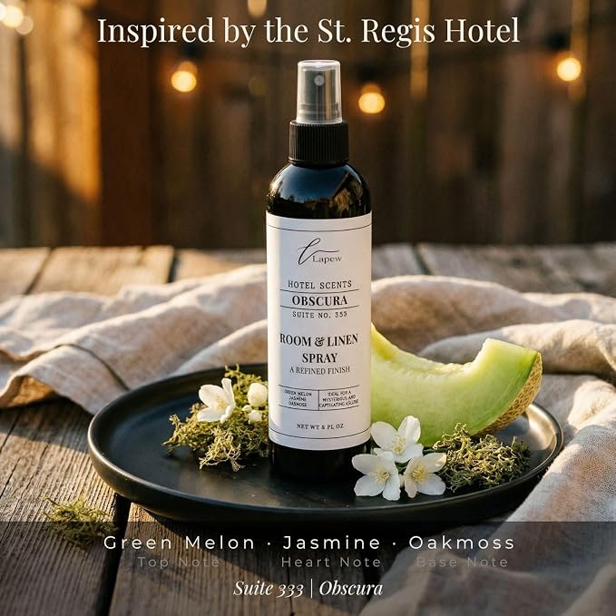 Lapew Hotel Scents Luxury Room Spray | Obscura Suite 333 | Inspired by the The Wynn Las Vegas | Linen Spray Air Freshener & Fabric Spray | 8 fl oz