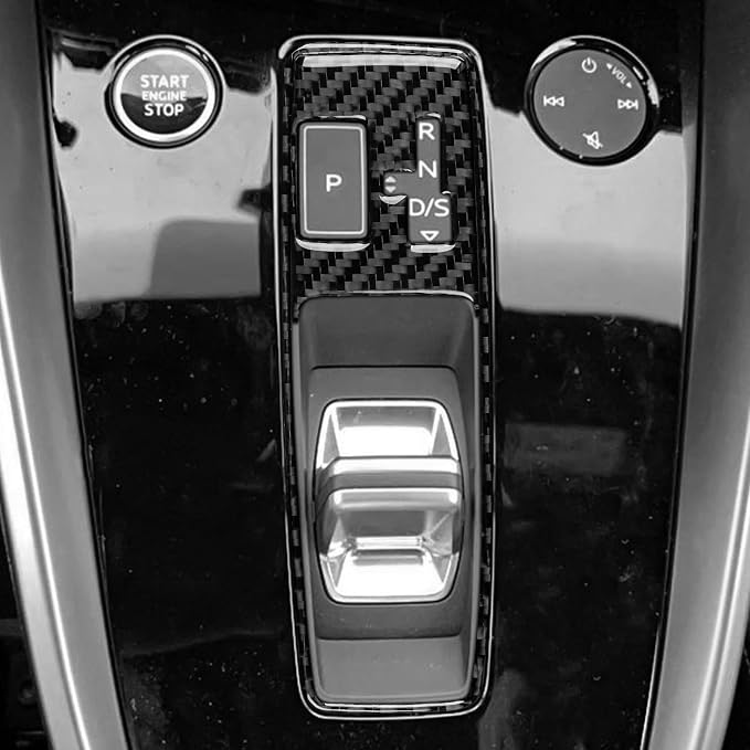 Real Carbon Fiber Gear Shift Stickers Fit for Audi A3 8Y S3 2021-2025 | Gear Shift Indicator Panel Trim Center Console | Accessories | Thick Overlay | Anti-scratch