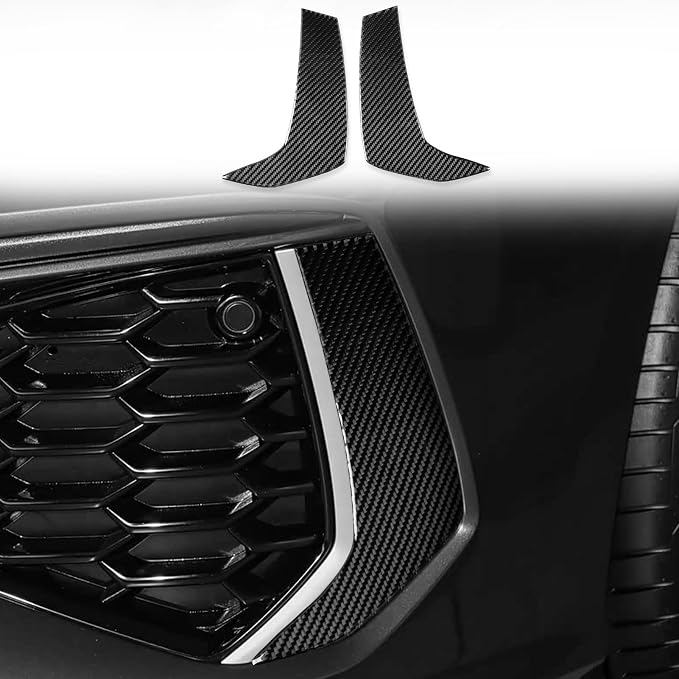 Carbon Fiber Front Grille Stickers Fit for Audi A3 8Y S3 2021-2025 | Front Grille Bumper Side Trim Decorations | Accessories | Anti-scratch | Self-adhesive