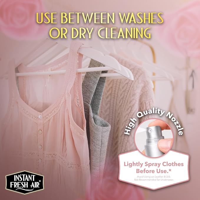 Clothes Freshener Spray & Deodorizer Odor Eliminator - Works Instantly with Noxban™ - Fine Fragrance Fabric Refresher & Odor Neutralizer - Safe for Garments, Linens, Bedding - Women