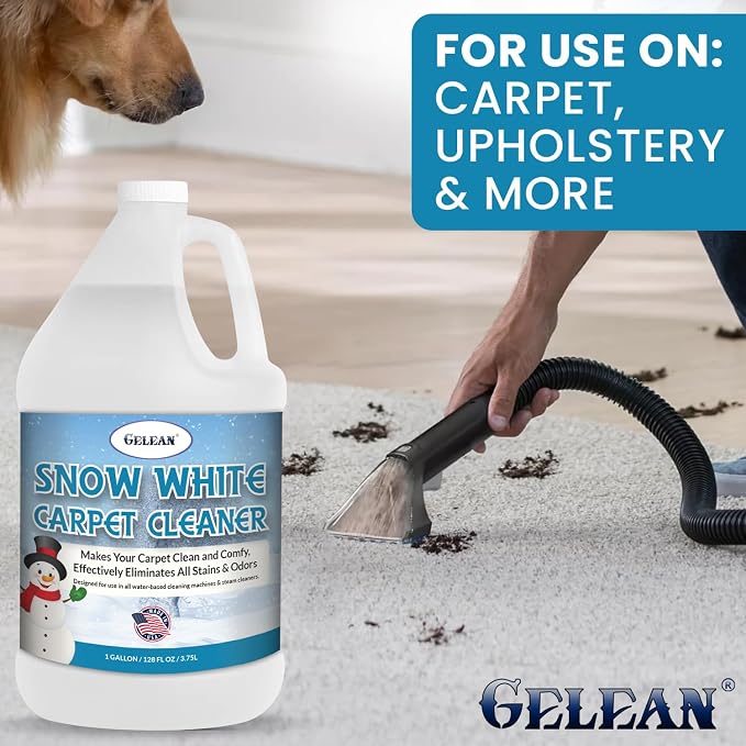 Carpet Cleaner Shampoo - MADE IN USA - Concentrate Carpet Cleaner & Deodorizer - Pet Stain And Odor Remover - Rug Extracting Shampoo, Upholstery, and Machine Use - Fresh Scent (128 Fl Oz)