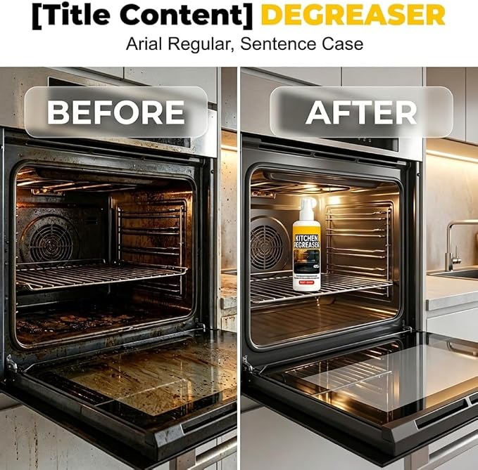 BBQ Grill Cleaner Spray, Heavy Duty Kitchen Degreaser Spray for Grill, Oven, Stove, Multi-Surface Grease Removal Spray for Home & Outdoor Cooking (1)