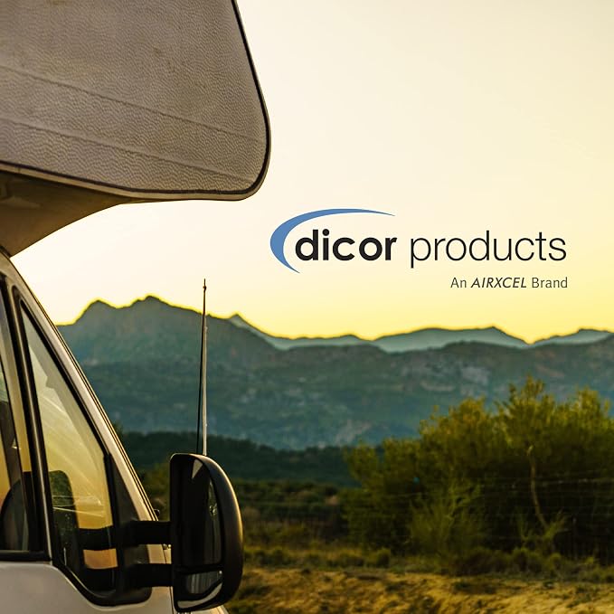 Dicor CP-SB10SQE Soft Bristle Exterior Wash Brush with Squeegee for Exterior RV Roof Cleaning and Maintenance