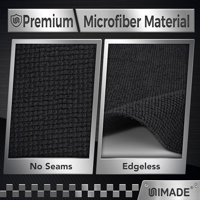 UNIMADE Microfiber Cleaning Cloth, 200 Pack Microfiber Towels for Cars Reusable Shop Rags Bulk Lint Free Cleaning Towels for Car Kitchen Automotive Bar Mechanic Restaurant Garage, 11.5"x 11.5", Grey