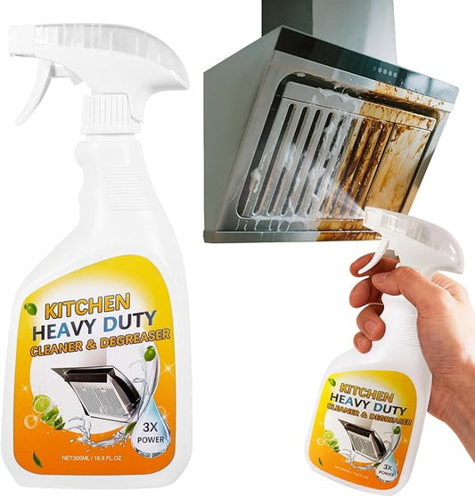 Degreaser Cleaner Heavy Duty Spray: Foaming Kitchen Cleaner Spray Cuts Through Baked-On Grease on Ovens Stove Tops Grills - Clean Up Kitchen Oil Stains Spray for Multi-Surface Cookware & Countertop
