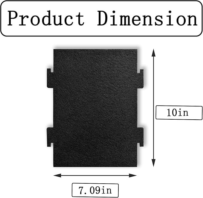 4 Pack Activated Charcoal Air Filters Compatible with Whirlpool Over-The-Range Microwaves, for Over The Range Microwave Hood Models YKMLS311, YWML55011, WML75011