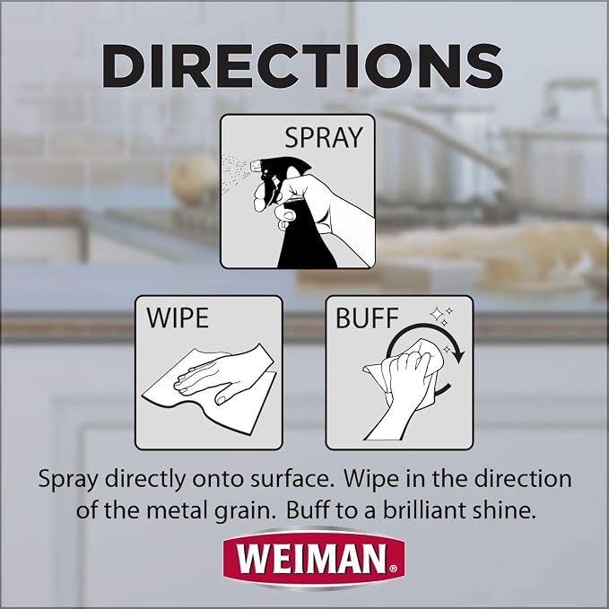 Weiman Stainless Steel Cleaner & Polish, 12 Fl Oz (Pack of 6)