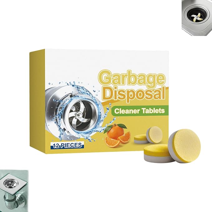 Garbage Disposal Cleaner Tablets, Foaming Tablets for Garbage Disposal, Gentle for Kitchen Drain Cleaning Care (1box)