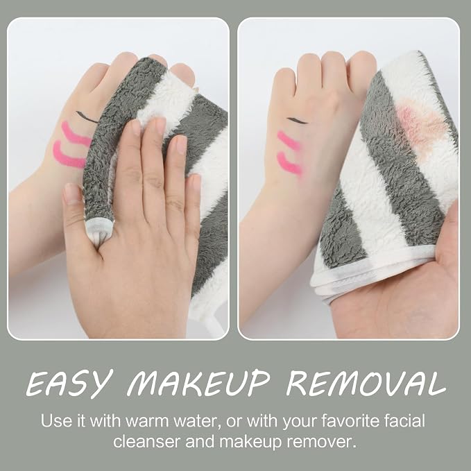 SINLAND Microfiber Facial Cloths Fast Drying Washcloth 12inch x 12inch Absorbent Face Wash Cloth Soft Makeup Remover Cloths