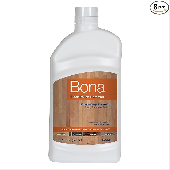 Bona Floor Polish Remover - Covers 200sqft - 32 Fl Oz (Pack of 8)