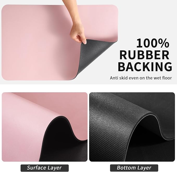 HotLive Coffee Mat - Absorbent Hide Stain Rubber Backed Dish Drying Mat for Kitchen Counter - Bar Mats for Countertops Accessories Fit Under Coffee Maker Espresso Machine