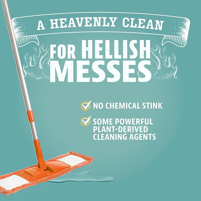 ANGRY ORANGE Hardwood Floor Cleaner - No-Rinse, Pet-Safe, Residue Free Multi-surface Cleaning Solution for Pet Urine, Grime & Everyday Dirt - Made in USA - Citrus Mint - 32 oz - Value 2 Pack