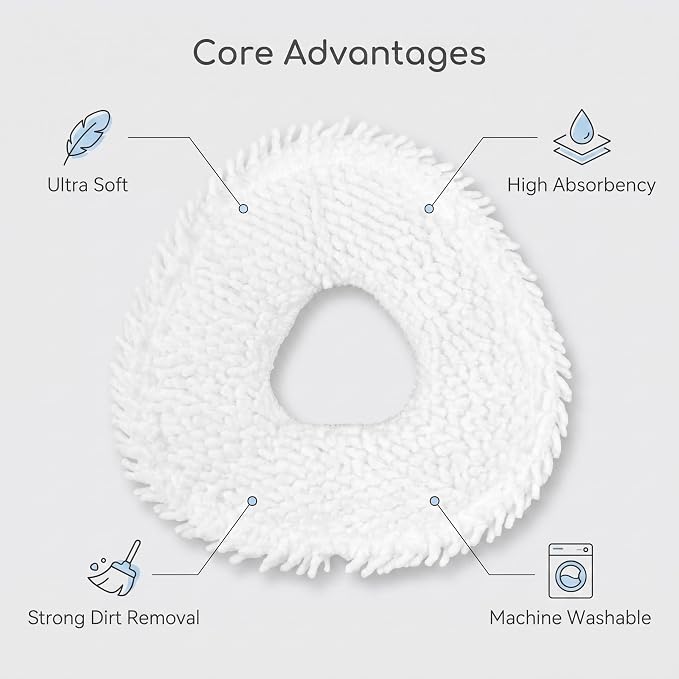 8-Pack Mop Pads for Narwal Freo Series | Reusable microfiber pads, strong absorption.Freo Pro X Ultra,Z Ultra,Z10,T10,J3,J4,J5,R10