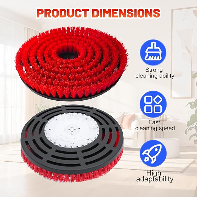 2 Pack Upgraded Replacement Pads for Shark Steam Mop - Advanced Scrubbing Brush Heads with Microfiber Surface | Deep Cleans Grout & Removes Stubborn Stains | Fits S7000/S8201/S8001/S7201 Models