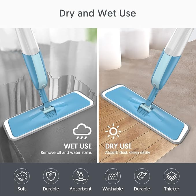 7 Pack Washable Mop Pads for Swiffer PowerMop: Microfiber Wet Mops Refills | Power Mop Pads Reusable Multi-purpose, Hardwood Floor Mop Pads Replacement, for 13''-15'' Spray Mops Multi-surface Floors