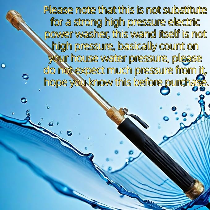 Upgraded Pressure Washer Wand, Brass Nozzle Quick Connect Sprayer for Car Pool Patio Lawn Cleaning