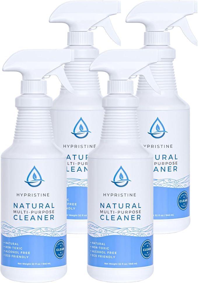HYPRISTINE PURE Hypochlorous Acid Spray, Multi-Purpose Cleaner, Superior Shelf Life, 0% Bleach, 0% Alcohol, Food Contact Safe, Eliminate Non-Living Allergens, Remove Pet Odor, Clean Any Surface | 0% Bleach, 0% Alcohol, Food Contact Safe, Eliminate Non-...