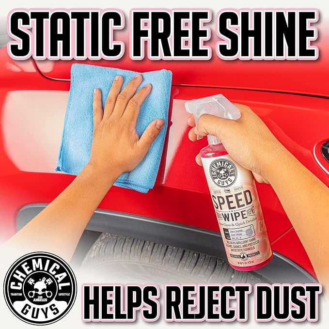 Chemical Guys, Speed Wipe Quick Detailer Spray, High Gloss, Cherry, 32 oz | Spray-and-wipe detailer adds instant streak-free gloss on paint, glass, wheels and trim between washes, cherry