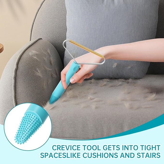 Pet Hair Remover, Dog Cat Carpet Rake, Lint Remover Shaver for Sofas-2pack | Wool Hand Pet Hair Removal Tool, Cleans Carpets Car Cushions Pet Beds Furniture, Works on All Fabric & Rug