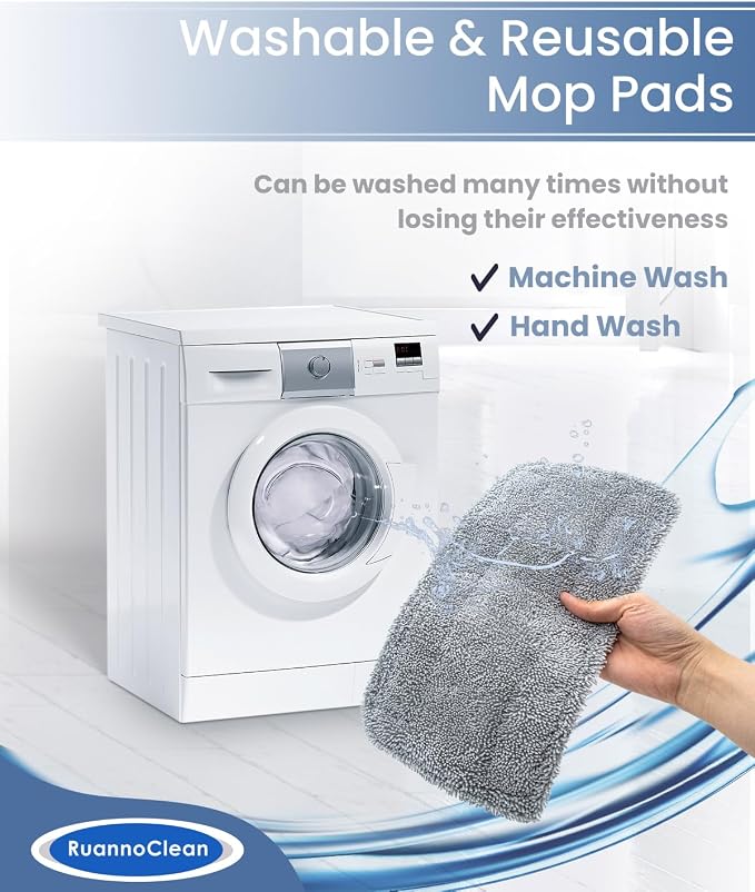 4 Pack Steam Mop Pads Compatible with GorFanty GF-6610B/GF-6610 | Steam Mop Replacement Pads Compatible with Neugo NE033M/Mxnsewr/Sprobil/KGHKGH Floor Steamer, Washable & Reusable Steamer Pad