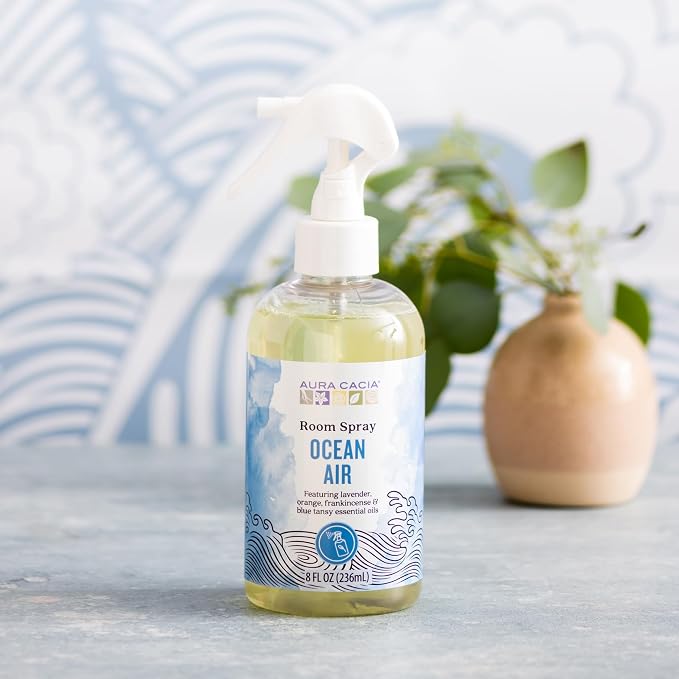 Aura Cacia Ocean Air Room Spray 8 Fl. oz. - Light Aroma, No Synthetic Fragrances
